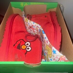 UGG Kids Red Boots with Elmo Design